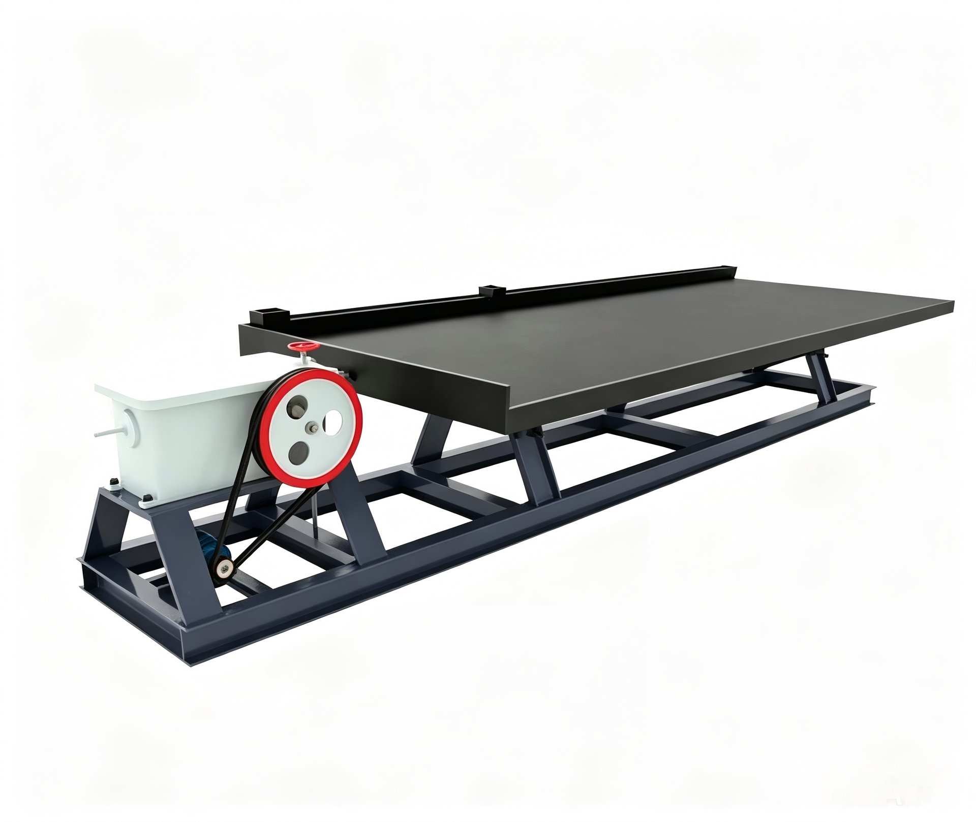 WSHT 6S Table à secousses en fibre de verre Table à secousses pour la séparation par gravité des minerais fins Appareil de traitement des minerais de or, de cinnabar et de tungstène pour la récupération des rejets