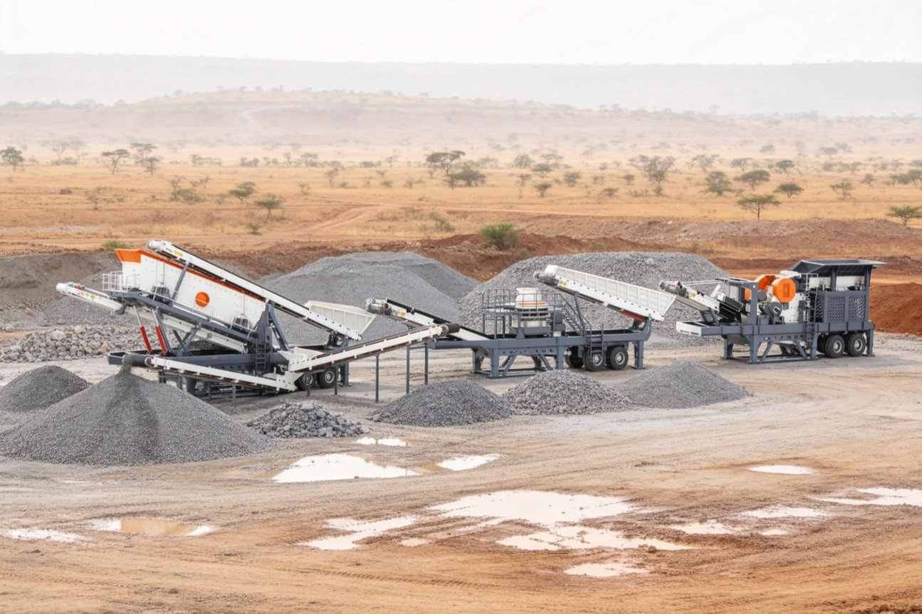 WSHT Unité de cadre intégré mâchoire & concasseur fin Unité combinée de concassage et de criblage Ligne de production de concassage et de criblage en un seul appareil